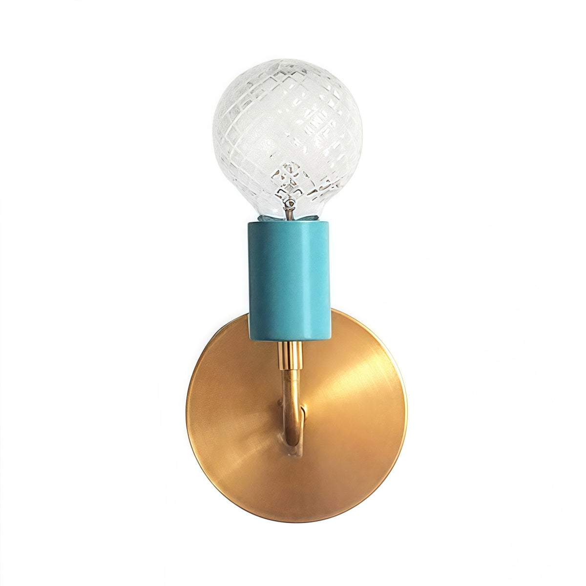 Boho Brass Wall Sconce - Colorful Accent for Bedroom & Hallway Spaces